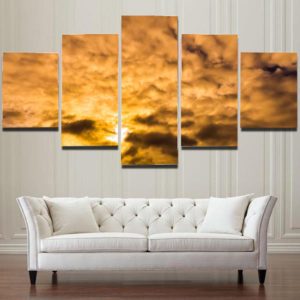 Polyptychon Dramatischer Himmel vor einem Sturm