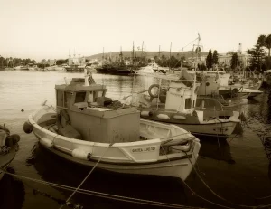 Fischerboote im Hafen von Kos